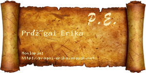 Prágai Erika névjegykártya